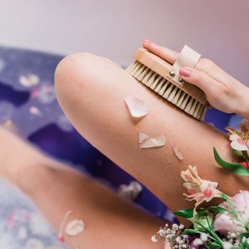 Kąpiel Bambusowa szczotka z gawy do masażu 