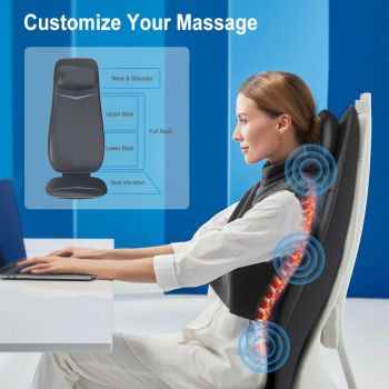 Masażery do twarzy i ciała Neck&Back Massage Cushion Black 