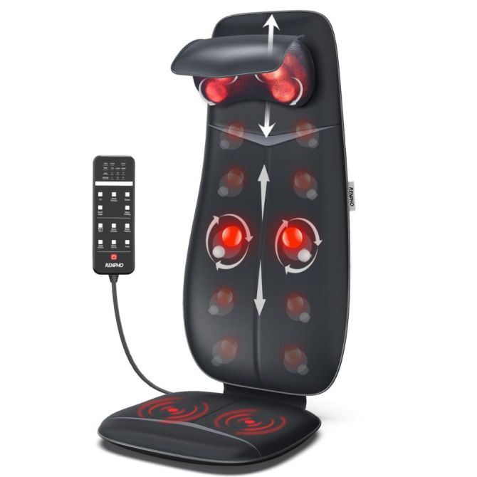 Masażery do twarzy i ciała Neck&Back Massage Cushion Black
