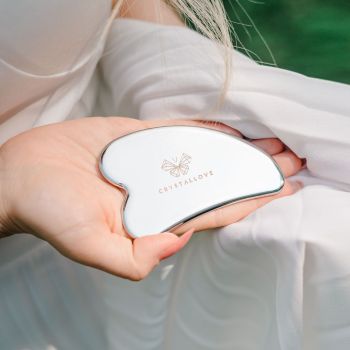 Akcesoria do masażu twarzy Cryo Ice Gua Sha – płytka do masażu twarzy gua sha ze stali nierdzewnej 