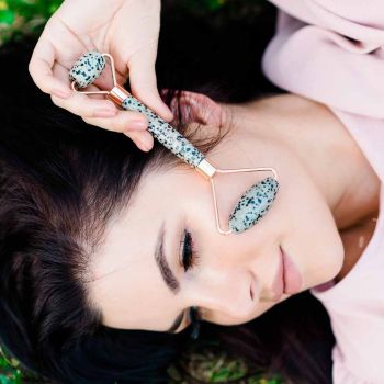 Akcesoria do masażu twarzy Masażer do twarzy z Jaspisu Dalmatyńskiego 