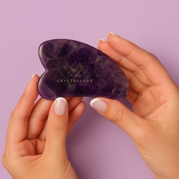 Akcesoria do masażu twarzy Płytka do masażu twarzy Gua Sha z Ametystu 