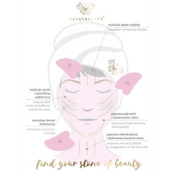 Akcesoria do masażu twarzy Płytka do masażu twarzy Gua Sha z Ametystu 