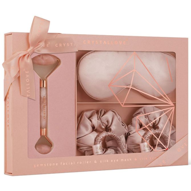 Opaska na oczy do spania Rose Quartz Home Spa