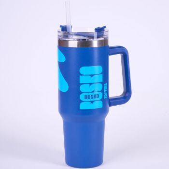 Kubki termiczne Kubek termiczny ze słomką Niebieski 890 ml