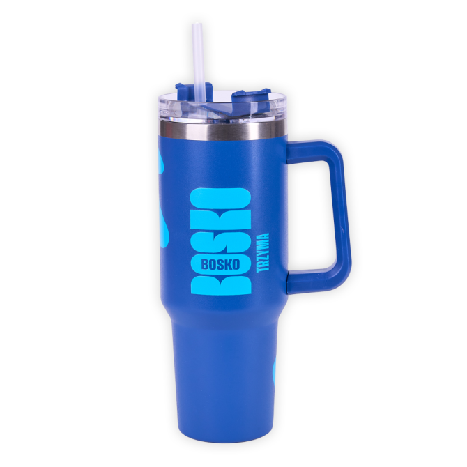 Kubki termiczne Kubek termiczny ze słomką Niebieski 890 ml