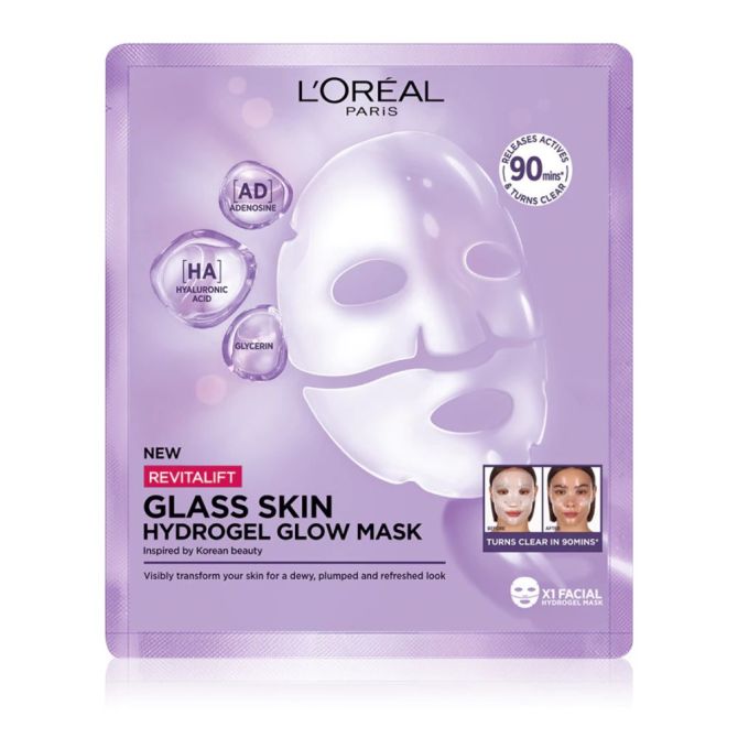 Maseczki w płachcie Revitalift Glass Skin Hydrogel Glow Mask 25 g