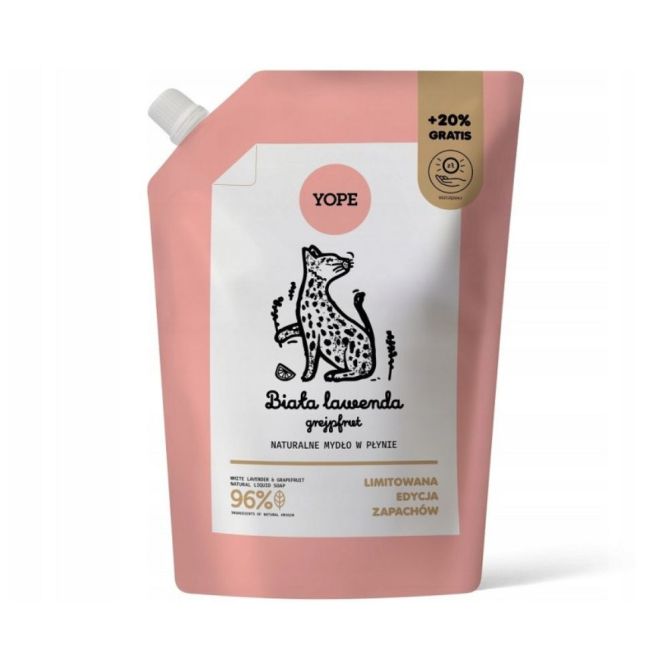 Mydła Mydło w płynie Biała Lawenda & Grejpfrut Refill 600 ml