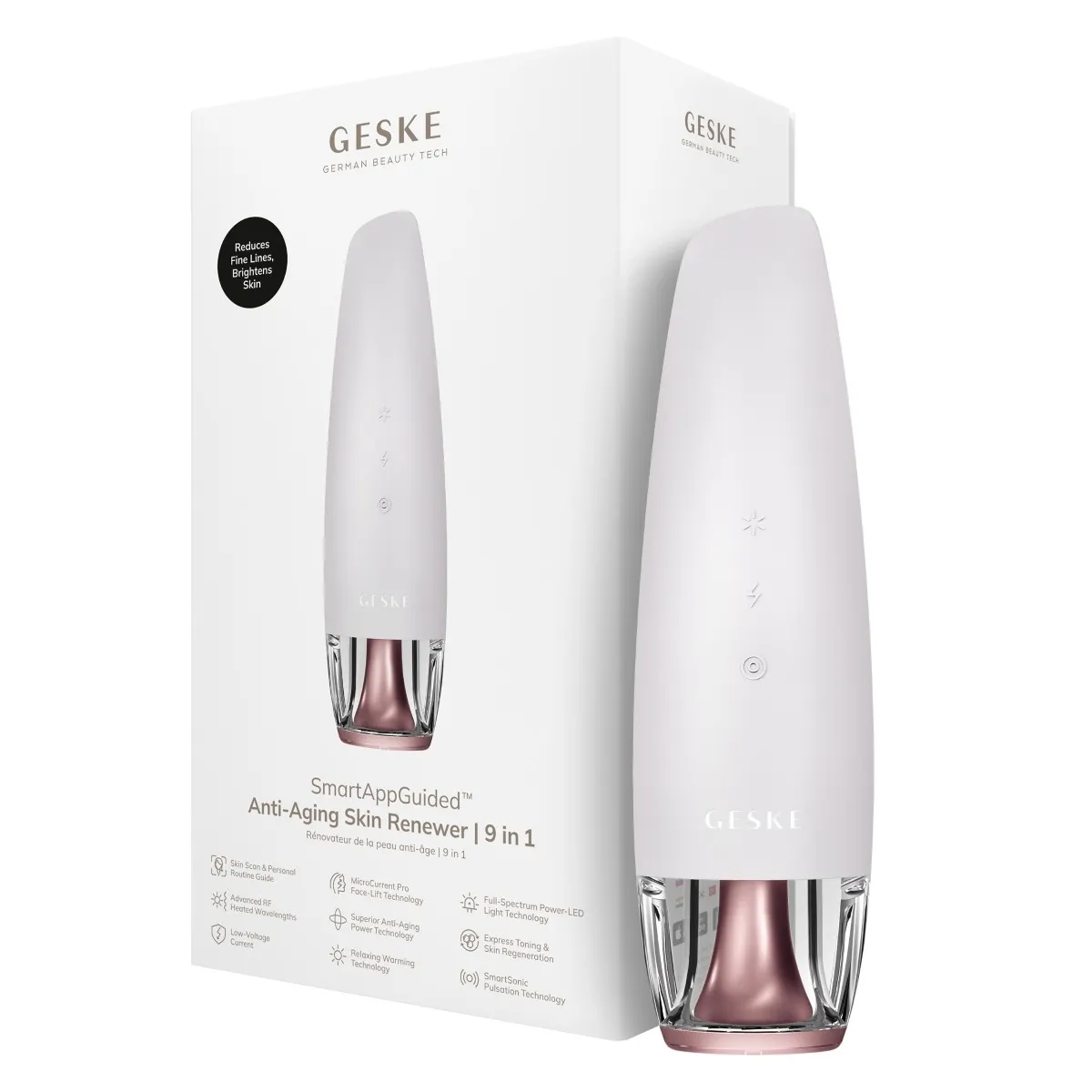 Прибор для ухода за лицом Geske SmartAppGuided Anti-Aging Skin Renewer 9 в 1, подтяжка кожи — фото 2