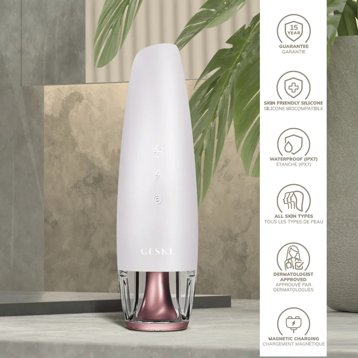 Прибор для ухода за лицом Geske SmartAppGuided Anti-Aging Skin Renewer 9 в 1, подтяжка кожи — фото 3