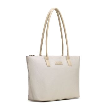 Torby Torebka Shopper Beżowa Beżowy