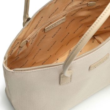 Torby Torebka Shopper Beżowa Beżowy