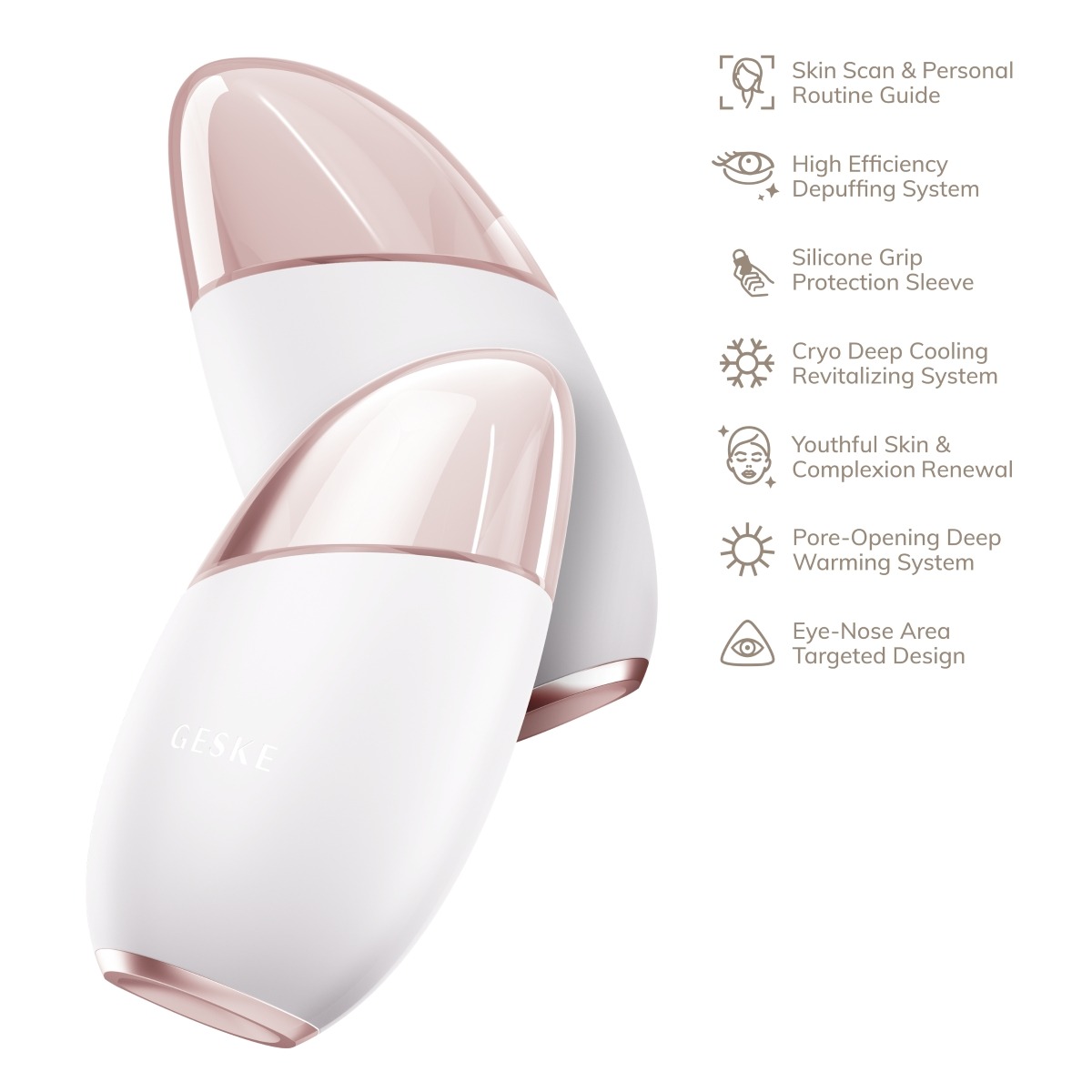 Geske Cool &amp; Warm Eye and Face Massager 7in1 Chłodzący lub rozgrzewający masażer do okolicy oczu i twarzy 1szt.