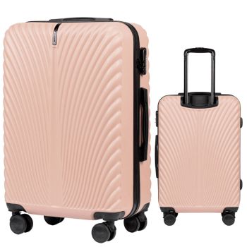 Walizki Swan Walizka średnia Pink 63 l 