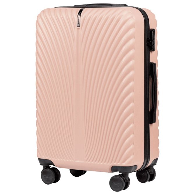 Walizki Swan Walizka średnia Pink 63 l
