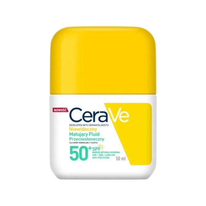 Kremy na dzień Niewidoczny Matujący Fluid Przeciwsłoneczny SPF 50+ 50 ml