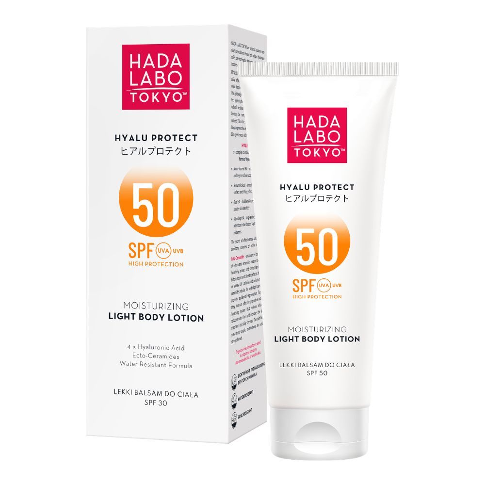 Hada Labo Tokyo Hyalu Protect Moisturizing Light Body Lotion SPF 50 — Inhaltsstoffe i ocena