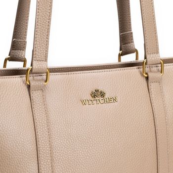 Torby Elegancka torebka Shopper Beżowa Beżowy