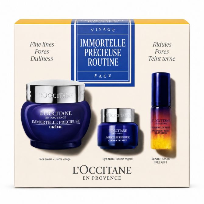 Zestaw do pielęgnacji twarzy dla niej Immortelle Précieuse Routine Facial Care Set
