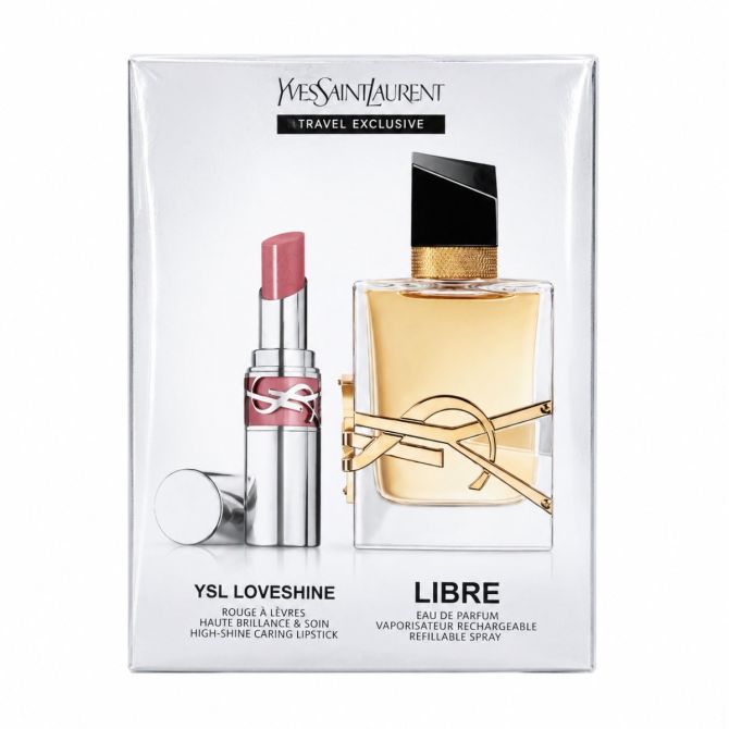 Zestaw prezentowy dla niej Travel Exclusive Libre Eau de Parfum & Love Shine Lipstick Set
