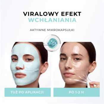 Maseczki w płachcie Maska transformująca kolagenowa z CICA i azulenem w mikrokapsułkach 
