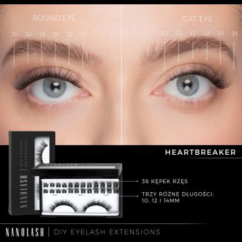 Akcesoria do makijażu DIY Eyelash Extensions Heartbreaker Black Heartbreaker Black