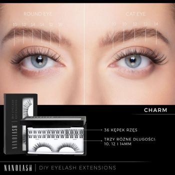 Akcesoria do makijażu DIY Eyelash Extensions Charm Black Charm Black