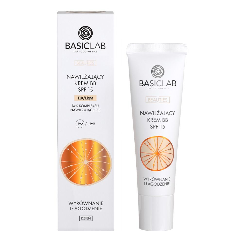 BasicLab Nawilżający krem BB SPF 15, 14% kompleksu nawilżającego