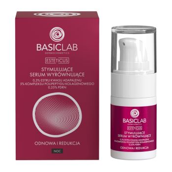 Serum do twarzy Stymulujące serum wyrównujące, 0,3% estru kwasu adapalenu, 5% kompleksu polipeptydu kolagenowego, 0,25% PDRN, Odnowa i Redukcja 15 ml