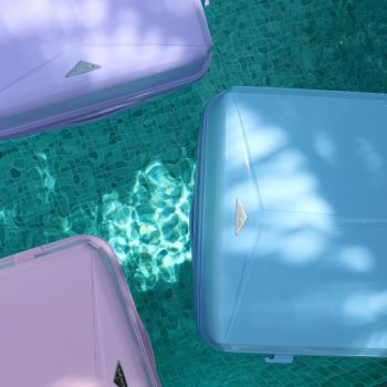 Walizki Walizka Cockatiel Średnia Light Blue 63 l 