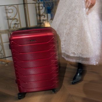 Walizki Walizka kabionowa Bordowa 36 l 