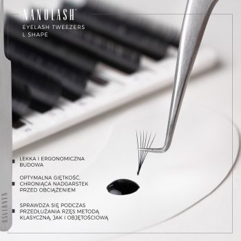 Akcesoria do makijażu Eyelash Tweezers L Shape 