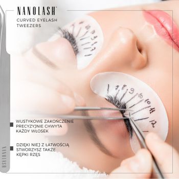 Akcesoria do makijażu Eyelash Tweezers Curved 