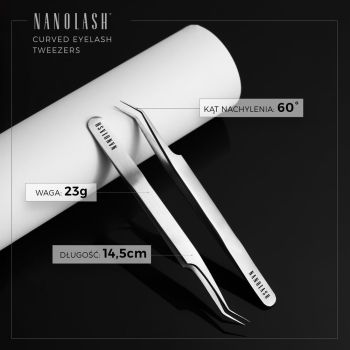Akcesoria do makijażu Eyelash Tweezers Curved 