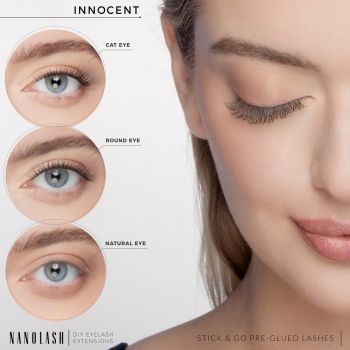 Akcesoria do makijażu DIY Eyelash Extensions Stick & Go Pre-Glued Lashes Innocent Black 77 g