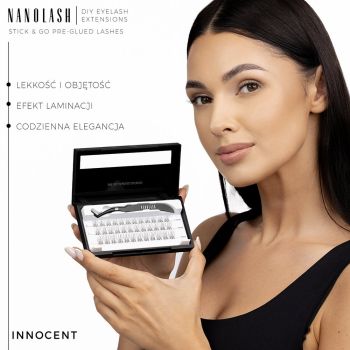 Akcesoria do makijażu DIY Eyelash Extensions Stick & Go Pre-Glued Lashes Innocent Black 77 g
