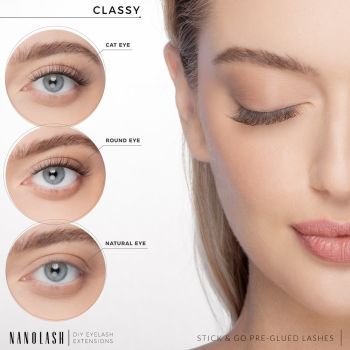 Akcesoria do makijażu DIY Eyelash Extensions Stick & Go Pre-Glued Lashes Classy Black 77 g