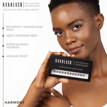 Akcesoria do makijażu DIY Eyelash Extensions Stick & Go Pre-Glued Lashes Harmony Black 77 g