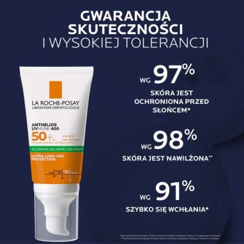 Ochrona SPF Anthelios Anti-Shine Dry Touch Gel-Cream SPF50+ 50 ml