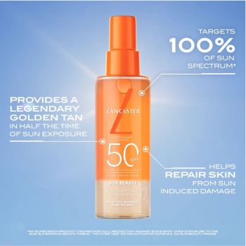 Spraye i mgiełki do opalania Lancaster Sun Beauty Body Water SPF 50 150 ml