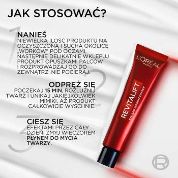 Kremy pod oczy Revitalift Laser Eye Bag Instant Erase 15 ml