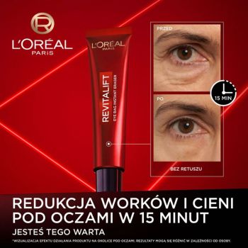 Kremy pod oczy Revitalift Laser Eye Bag Instant Erase 15 ml