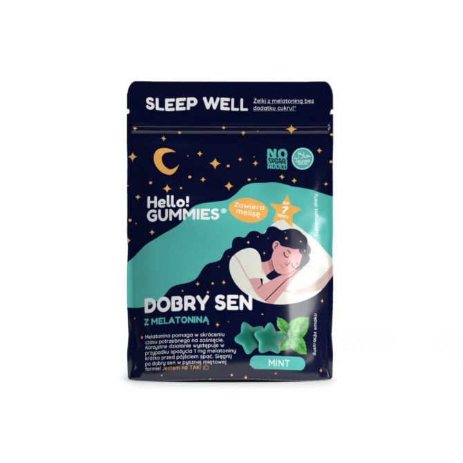 Pamięć, koncentracja i witalność Sleep Well żelki z melatoniną Dobry Sen