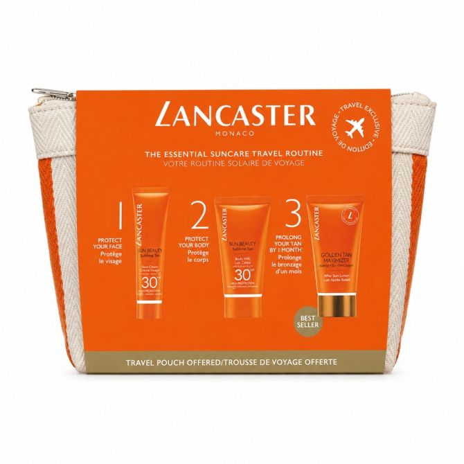 Zestaw do pielęgnacji twarzy dla niej The Essential Suncare Travel Routine Set