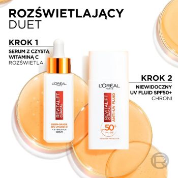 Kremy na dzień Revitalift Clinical Anti-UV Fluid SPF 50+ 50 ml
