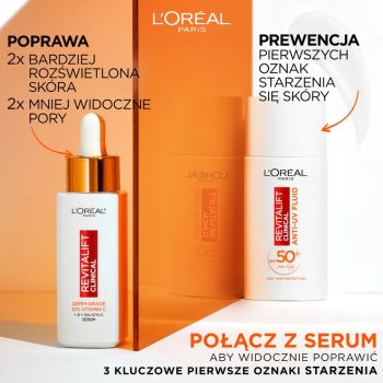Kremy na dzień Revitalift Clinical Anti-UV Fluid SPF 50+ 50 ml