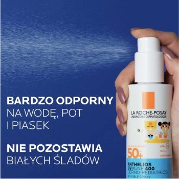 Spraye i mgiełki do opalania Anthelios D-Ped UVMune 400 SPF 50+ Invisible Spray 200 ml