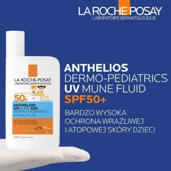 Ochrona SPF Anthelios Dermo-Pediatrics UVMune 400 SPF 50+ Invisible Fluid 50 ml