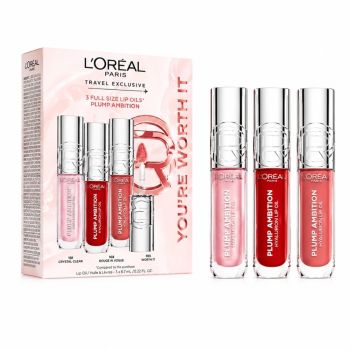 Zestawy do makijażu 3 Full Size Lip Oils Plump Ambition Travel Exclusive Set 