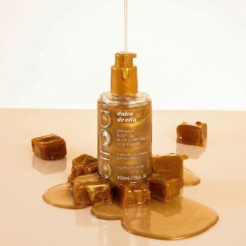 Olejki do ciała Caramel, Macadamia & Sandalwood Shimmer Body Oil 150 ml